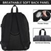 SUPACOOL Lightweight Casual Travel Backpack with USB Charging Port for Men and Women, Laptop Backpack for College School boys and girls, Bookbag, High School Backpack for Teens (Full Black) - Image 5