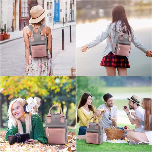 LOVEVOOK Mini Backpack for Women Stylish Waterproof Backpack Purse with USB Port, Cute Bookbag for College School Travel - Image 6