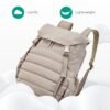 BAGSMART College Laptop Backpack, Large Opening Travel Backpack for Women,TSA Approved Personal Item, Outdoor Backpack for 15.6 Inch Laptop, Water-Resistant Casual Daypack, Beige - Image 4