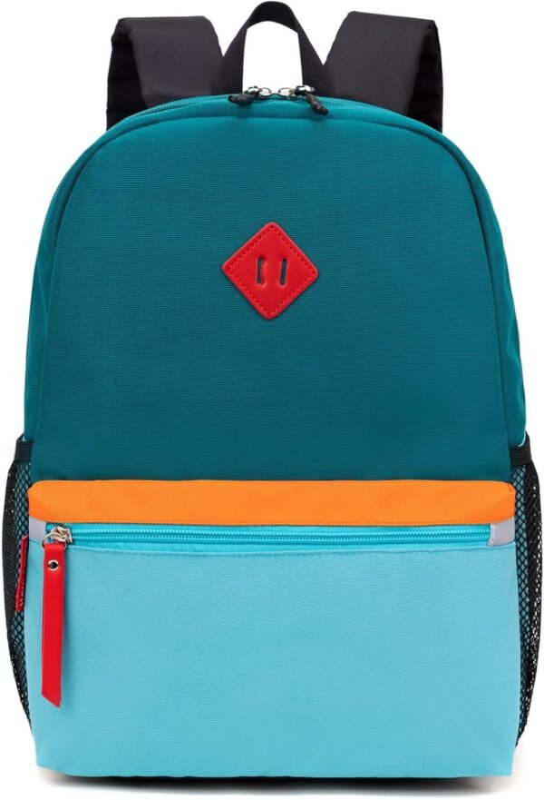 HawLander Little Kids Backpack for Boys Toddler School Bag Fits 3 to 6 years old, 15 inch, Blue Green