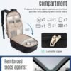 LIGHT FLIGHT Travel Backpack for Women, 15.6" Laptop Backpack with USB Charging Hole, Water Resistant, Large Capacity, Black Daypack for College, Work, Casual Computer Bags - Image 3