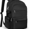 21L Large Backpack with Laptop Compartment, School Backpack, Travel Backpack, Work Backpack for Woman and Man, Casual Bookbags for High School and University for Boys and Girls, Black