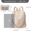 Womens Backpack Purse Leather Anti-theft Large Fashion Designer Travel Backpack Bag Men's Backpack Shoulder Bags - Image 3