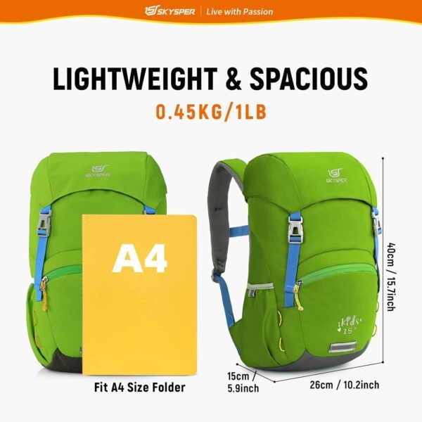 SKYSPER Kids Backpack for Boys Girls Lightweight Travel Daypack Elementary Student Rucksack Outdoor Primary School Bag - Image 6