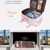 LOVEVOOK Travel Backpack, Carry On Backpack for Women, 40L Flight Approved Personal Item Backpack, Large Water Resistant Luggage Daypack with 3 Packing Cubes, fits 17inch Laptop, Beige-Pink - Image 4