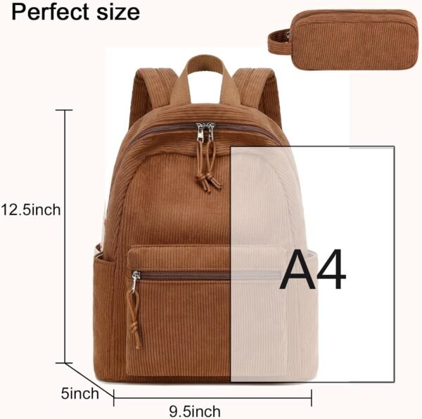 LEDAOU Mini Backpack Set Fashion bookbags with Purse Pencil Case Backpack Wallet Set for Women Teens School Travel Bag - Image 3