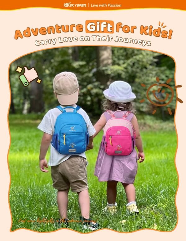 SKYSPER Toddler Backpack - Cute Kids Backpack Travel Preschool Bag Mini Girl Backpacks Small Kindergarten, 2 Year Old Boys and Girls - Image 6