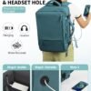 INC Travel Backpack For Women Men, Carry on Backpack for Airplanes, Waterproof Personal Item Travel Bag With USB Charging Hole For Travel, College - Image 8