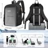 ETRONIK Travel Backpack for Women, 15.6 Inch Anti Theft Laptop Backpack with USB A & C Charging Port, Water Resistant Work Backpack, Computer Backpacks for Nurse, Teacher, College, School, Black - Image 3