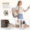 LOVEVOOK Laptop Backpack for Women 15.6 Inch,Cute Backpack Laptop Bag with USB Port,Waterproof Travel Backpack Purse Teacher Nurse Bag Fashion Computer Bag for Work - Image 4