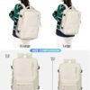 VGCUB Large Travel Backpack Bag for Women Men,Carry on Backpack,17 Inch Laptop Business Work Waterproof Backpack with Laptop Compartment,Person Item Flight Approved,Mochila de Viaje,White Large - Image 2
