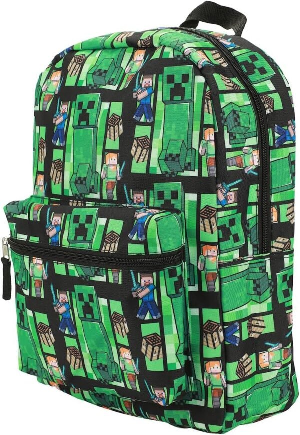 Minecraft Creeper All-Over Print 18” Backpack - Image 3