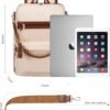 LOVEVOOK Laptop Backpack Women,15.6 Inch Convertible Backpack Purse for Women with USB Port,Fashion Teacher Nurse Bag Work Backpack with Cute Wristlet Bag for Travel Commute,Beige Brown - Image 3