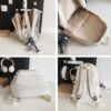 Cute Aesthetic Backpack Girls Backpack for School Large Capacity Bookbags College Backpack for Students Kids Teen Girls Laptop Bookbag Casual Travel Daypacks(White) - Image 3