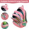 BLUEFAIRY Lightweight Water Resistant Backpack for Girls, Pink, 5-9 Years, Laptop Compartment, Adjustable Shoulder Straps, Breathable Mesh - Image 5