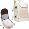coowoz Travel Backpack for Men Women Mochilas Para Hombres Laptop Backpack Hiking Sport Gym College Backpack with Shoe Compartment Carry on Backpack Flight Approved Travel Essentials Beige