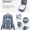 VGCUB Travel Essentials Backpack for Women Men,Laptop Carry on Backpack with Laptop Compartment,Waterproof Work Personal Item Size Backpack with USB Charging Port,Jewel Blue - Image 4