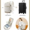 LOVEVOOK Carry On Travel Backpack for Women, 40L Personal Item Travel Bag Flight Approved, TSA Large Backpack for 17'' Laptop, Waterproof Weekender Business Hiking Bag with 3 Packing Cubes - Image 2