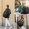 ETRONIK Travel Backpack for Women, 15.6 Inch Anti Theft Laptop Backpack with USB A & C Charging Port, Water Resistant Work Backpack, Computer Backpacks for Nurse, Teacher, College, School, Black - Image 7