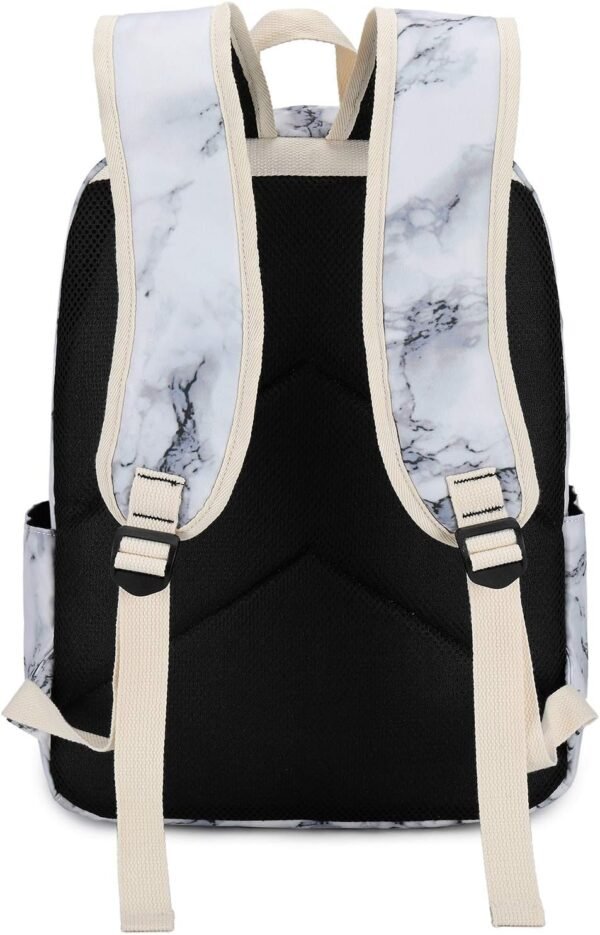 Backpack for Teen Girls Womens School Backpack Laptop Bookbags Travel Casual Rucksack Daypacks (Marble) One_Size - Image 7