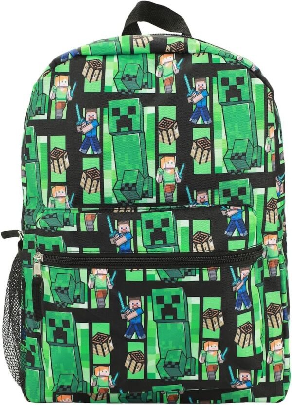 Minecraft Creeper All-Over Print 18” Backpack