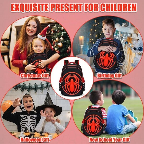 Kids School Backpack, Super Hero Cartoon Schoolbag Lightweight Waterproof Book Bag for Kids Boys Large Capacity Back to School Children Supplies Birthday,Halloween,Christmas Gifts - Image 7