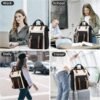 LOVEVOOK Laptop Backpack For Women Work Travel Backpack Purse, Nurse Bag College Backpack, Teacher Business Laptop Bag, Waterproof Wide Open Computer Back pack, 15.6 Inch, Black-Beige-Brown - Image 6