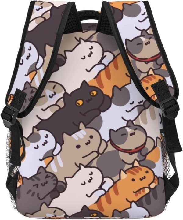 Cat Cartoon Animal Face Cute Backpack For School Laptop Bags Bookbag Big Casual Daypack For Student Girls Boys Kids Teens Travel Sports Work - Image 4