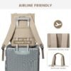 LOVEVOOK Laptop Backpack for Women, 15.6 Inch Work Business Travel Backpack, Fation Teacher Doctor Nurse Backpack Purse, Waterproof Cute Backpack, Khaki-Beige - Image 5