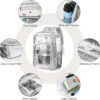 AnSun Clear Backpack, Large Heavy Duty PVC Transparent Backpack for Kids and Adults, See Through With Reinforced Straps Clear Bookbag for School, Sports, Work, Travel, College, grey - Image 6