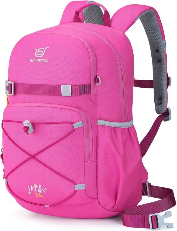 SKYSPER Kids Backpack - 15L Travel Backpacking Small Age 4-6 Ergonomical Design Multi-compartment Breathable Day Pack Preschool Kindergarten Bag