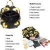 LEDAOU Mini Backpack Girls Cute Small Backpack Purse for Women Teens Kids School Travel Shoulder Purse Bag (Black Sunflower, 1 Pcs) - Image 3