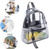 TINYAT Heavy Duty Transparent Clear backpack See Through Clear Bag Kid Backpack for School, Concerts, Sports, Travel T9051 - Image 8