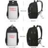 Della Gao Laptop Backpack, Business Travel Backpack with USB Charging Slit for Men Womens, Anti Theft Water Resistant Computer Backpack Fits 15 Inch Laptop and Notebook, Black - Image 5