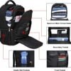 Della Gao Laptop Backpack, Business Travel Backpack with USB Charging Slit for Men Womens, Anti Theft Water Resistant Computer Backpack Fits 15 Inch Laptop and Notebook, Black - Image 3