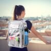 AnSun Clear Backpack, Large Heavy Duty PVC Transparent Backpack for Kids and Adults, See Through With Reinforced Straps Clear Bookbag for School, Sports, Work, Travel, College, grey - Image 7