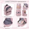 Kids Casual Backpack Solid Color Girls Elementary and Middle School Bag Teenage Travel Bag Waterproof Book Bag - Image 3