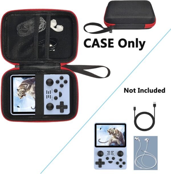 Hard Carrying Case for Powkiddy RGB20S Handheld Retro Game Console, Protective Case for Miyoo Mini Plus Portable Game Console Accessories (Black Case Only) - Image 2