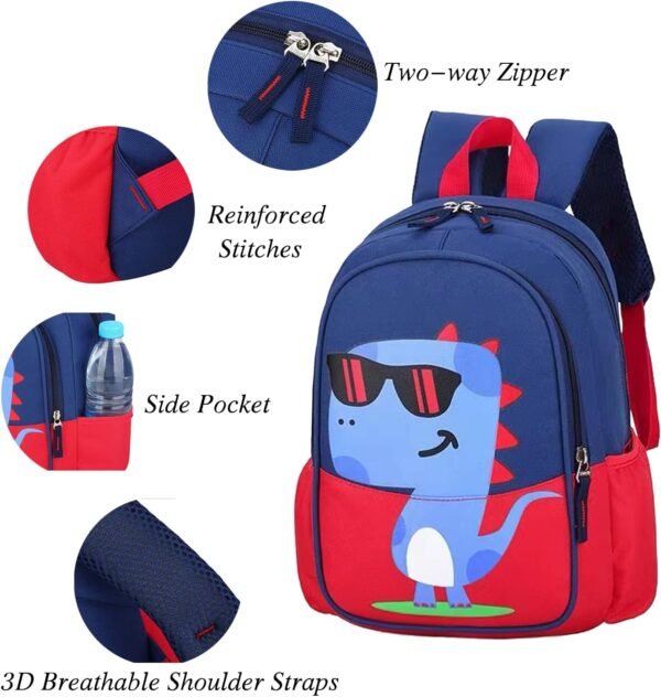 Kids Toddler Preschool Travel Backpack Cool Cute Cartoon Daypack (Dinosaur Green) - Image 7