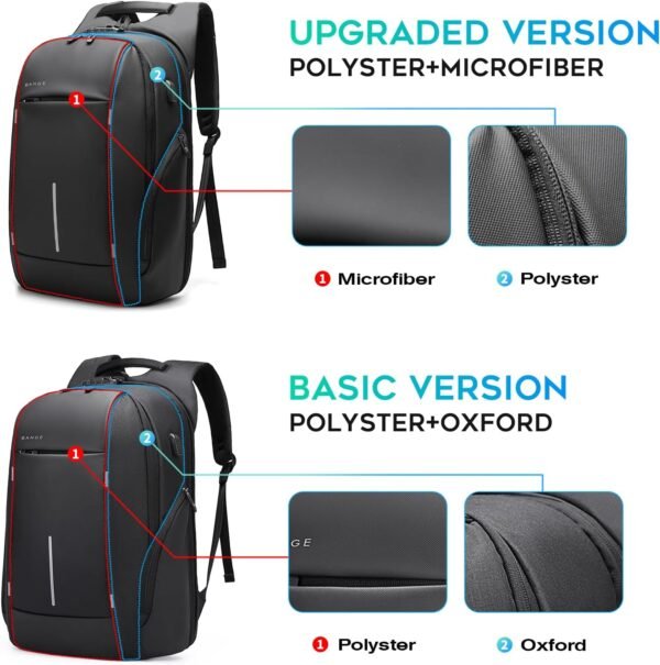 BANGE Travel Backpack,Lightweight Work Backpacks for Men, Laptop Backpack for 15.6Inch, Fashion Backpack for Men and Women… - Image 2