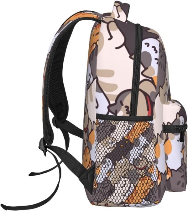Cat Cartoon Animal Face Cute Backpack For School Laptop Bags Bookbag Big Casual Daypack For Student Girls Boys Kids Teens Travel Sports Work - Image 3