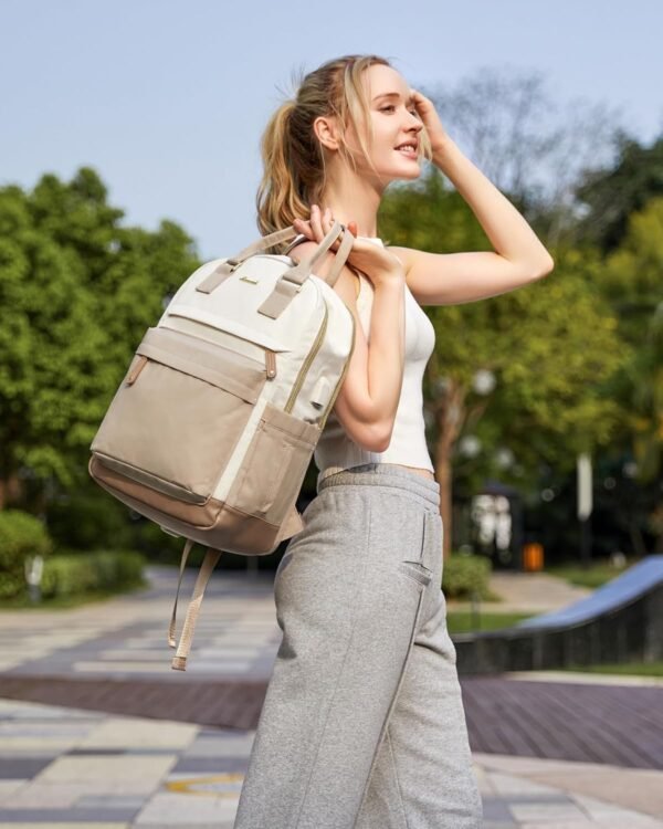 LOVEVOOK Travel Laptop Backpack Women, 17.3 Inch Anti-theft Laptop Bag with USB Port, Fashion Waterproof Computer Backpacks Teacher Nurse Backpack Purse for College School Work - Image 7