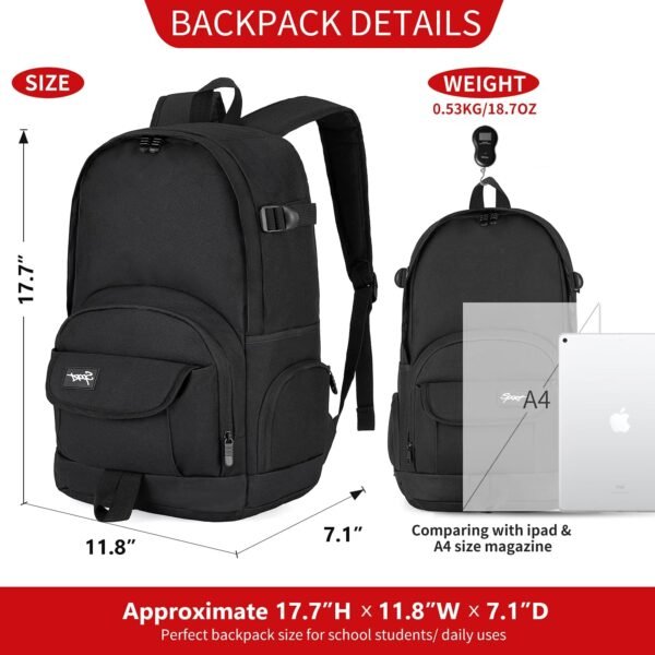 rickyh style Boys and Girls Kids Backpacks, Lightweight Backpack 18.5 x 13.75 x 8.75 Inches lunch bags 10 x 8 x 3.18 Inches Kids Backpacks for School and Travel, BPA Free - Image 6