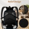 21L Large Backpack with Laptop Compartment, School Backpack, Travel Backpack, Work Backpack for Woman and Man, Casual Bookbags for High School and University for Boys and Girls, Black - Image 3