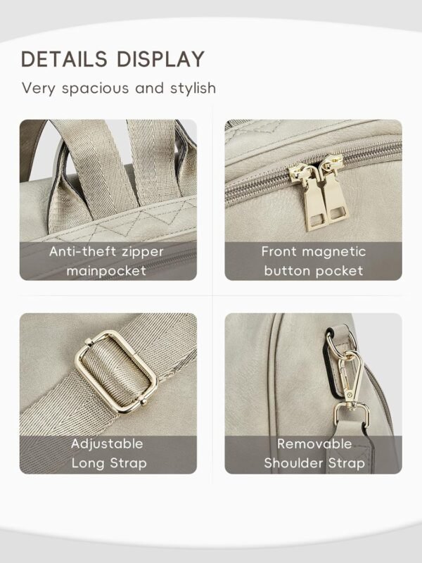 CLUCI Womens Backpack Purse Leather Anti-theft Large Fashion Designer Travel Bag Ladies Shoulder Bags - Image 4