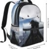 Backpack for Boys Girls Kids, Fighter Pilot Aircraft Airplane Plane Backpack Travel School Bag Bookbag Schoolbag Daypack for Men Teens Children - Image 2
