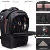 Monsdle Travel Laptop Backpack Anti Theft Backpacks with USB Charging Port, Travel Business Work Bag 15.6 Inch College Computer Bag for Men Women, Black - Image 4