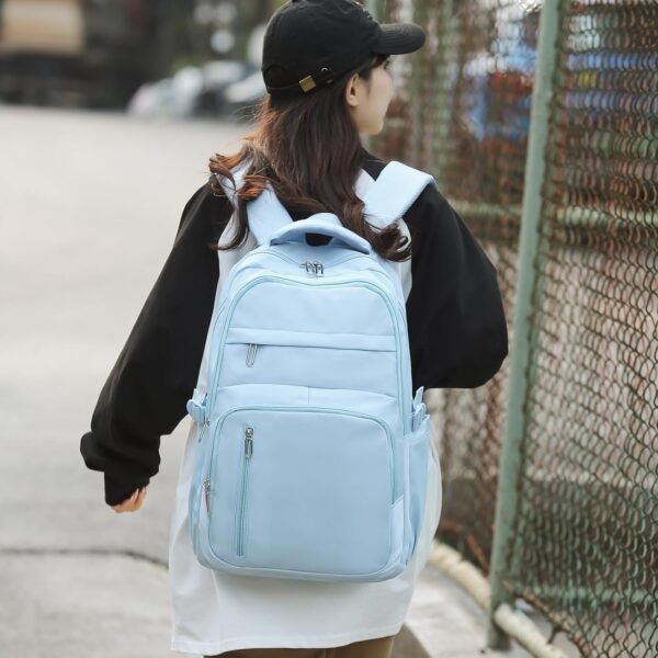 Cute School Backpack for Women Men Casual Travel Laptop Backpack Aesthetic Lightweight College Bookbags for Kids(Blue) - Image 6