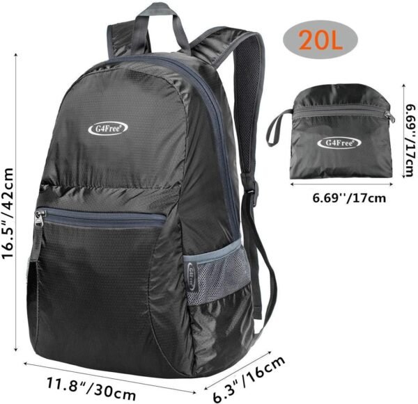 G4Free 20L Lightweight Packable Backpack Travel Hiking Daypack Foldable Backpack for Men Women - Image 2