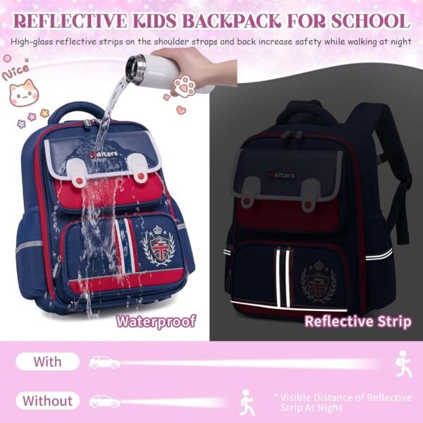 Weitars Kids Backpack Preschool Kindergarten Backpack for Boys Girls Elementary School Backpack Children Backpack Kid BooKbag - Image 6